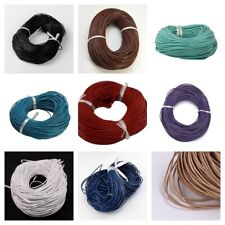 1-2 Meter  Real Leather GENUINE ROUND COWHIDE LEATHER String CORD Choose Color