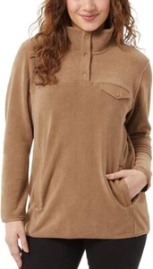 32 Degrees Heat Women's Midweight Snap Arctic Fleece Pullover - Picture 1 of 4