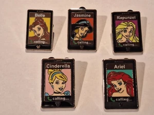 Prendedores comerciales Disney-2014 WDW H.M. Series-Princesa Teléfonos móviles-5 piezas Set - Imagen 1 de 1