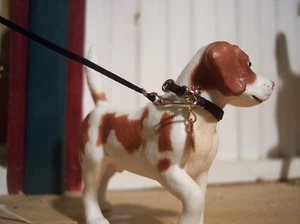 Jaapi BLACK small dog collar w/black leash for Breyer Animals, not for real dogs - Picture 1 of 1
