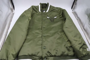 Chicago Bulls Starter Black Label Jacke olivgrün (S8) Größe L - Bild 1 von 5