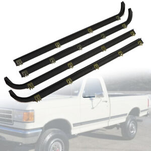 For Ford F150 F250 F350 Inner & Outer Window Sweep Seals Weatherstrip 4PCS