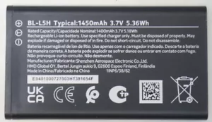 Batteria per Nokia 105 1105 (2023) BL-L5H Batteria di ricambio 1450mAh NUOVA - Foto 1 di 2