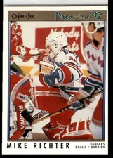 1991-92 O-Pee-Chee Premier Mike Richter New York Rangers #78