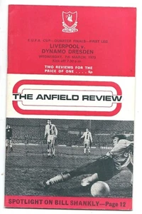1973 Liverpool v Dinamo Dresden football programme - Picture 1 of 1