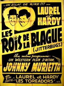 Stan Laurel Oliver Hardy JITTERBUGS / THE BULLFIGHTERS FRANZÖSISCHES POSTER 47x63 R - Bild 1 von 1