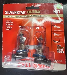 Sylvania H11 SilverStar ULTRA High Performance Headlight Pair Set 2 Bulbs 1571OB - Picture 1 of 3