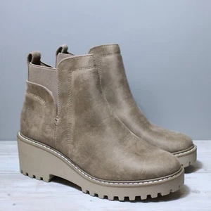 DV Dolce Vita Rielle Damen-Stiefelette Keilabsatz Kunst-Wildleder Booties hellbraun Größe 6 - Bild 1 von 7