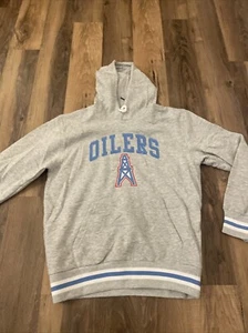 New HOUSTON OILERS VINTAGE SWEATSHIRT HOODIE L LARGE TITANS TEXANS No Tags - Picture 1 of 12