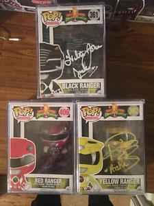 Power Rangers Autographs Black Ranger Yellow Ranger Red Ranger Signed  - Picture 1 of 12