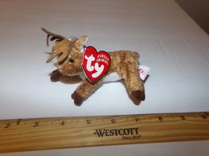 TY Jingle Beanie Baby - ROXIE the Reindeer (4.5 inch) - MWMTs Ornament Holiday - Picture 1 of 1