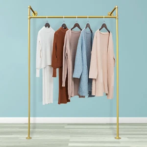 Pipe Clothes Rack Wall Mount Garment Closet Storage Rack Hanging Display Rack - Picture 1 of 12
