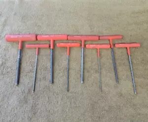 8 Eklind Hex T-Handle Wrench 1/4" 7/32 3/16 5/32 9/64 1/8 7/64 5/64 Set Sae - Picture 1 of 20
