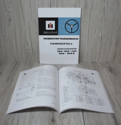 IHC Werkstatthandbuch Fahrgestell für Traktor 554 + 644 + 744 + 844 + 844S - Bild 1 von 2