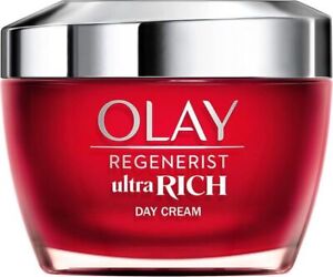 2 x Olay Regenerist Ultra Rich Day Face Cream, 50ml - Hydrate | Firm | Renew |