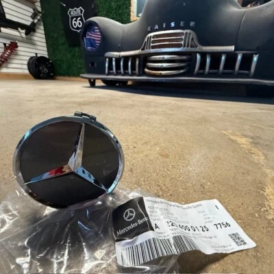 (1) Tapas centrales originales Mercedes Benz plata mate 2,95 pulgadas/75 mm A2204000125 Foto 1 de 4