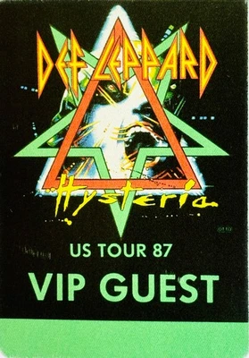 Def Leppard VIP guest pass, US tour 1987 - Image 1 of 2