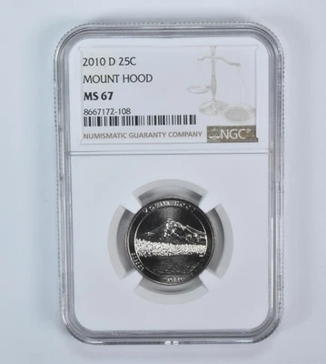 2010-D Washington Quarter ATB Mount Hood MS67 NGC *0946 - Image 1 of 4