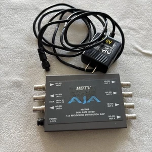AJA 1x6 HD/SD Re-locking Distribution Amplifier HD 10DA Dual Rate - Picture 1 of 4