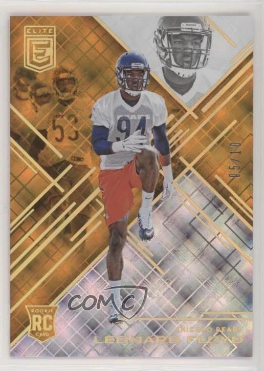 2016 Donruss Elite Elite Rookies Orange /10 Leonard Floyd #105 Rookie RC - Image 1 of 2