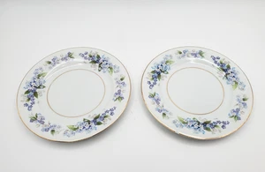 Noritake Ramona Dessertteller blau Blumen 2er Set #5203 Porzellan 6,25" Japan - Bild 1 von 11