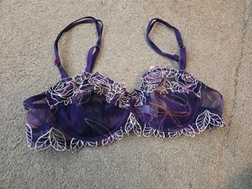 Brand New Lise Charmel Underwired Size Uk 38B Amethyst & Ivory Bra  New 