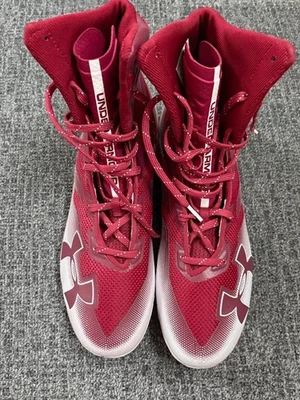 Under Armour Highlight High Top Lineman Football Cleats size 12 maroon and white - Image 1 of 4
