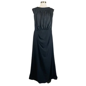 Betsy & Adam Women's Formal Dress Size 18W Black Satin and Crepe Long Gown - Picture 1 of 12