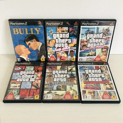 PS2 Grand Theft Auto 3 San Andreas Vice Liberty City Stories Bully Japan - Image 1 of 4