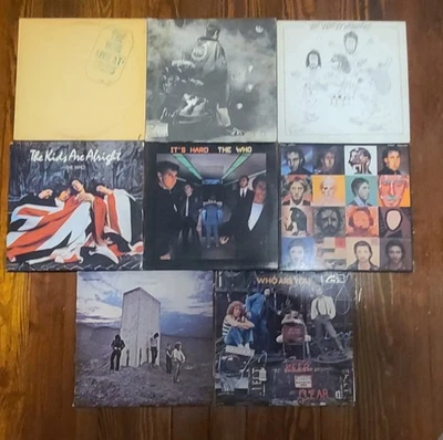 THE WHO 8 LP LOT WHO'S NEXT, QUADROPHENIA, LIVE AT LEEDS, BY NUMBERS, IT'S HARD - Image 1 of 4