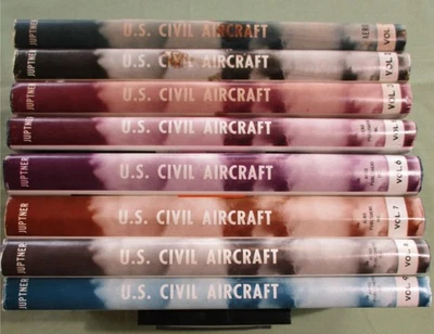 US CIVIL AIRCRAFT Series Vintage 8 Volume Set ATC #1-3 5-9 AERO Aviation History Foto 1 de 4