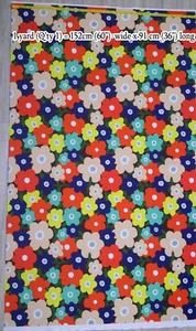 4-WAY POLY SPANDEX STRETCH SWIMWEAR DRESS CLOTHING FABRIC PRETTY FLORAL 58"W - Picture 1 of 28