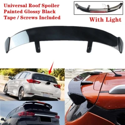 Universal Fit For Toyota Corolla iM 17-18 Rear Roof Spoiler Wing Black W/ Light - Imagem 1 de 4