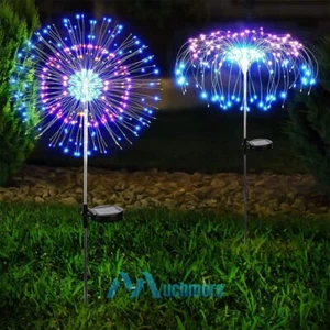 2x LED Solar Firework Sparklers Fairy Lights Outdoor Path Lawn Garden Decor Lamp - Picture 1 of 18