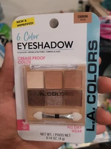 L.A. COLORS 6 Color Eyeshadow Crease Proof Color All Day Wear #C68686 Haute - Picture 1 of 1