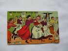 OLD COLOUR FUNNY POSTCARD," MAY YOUR TROUBLES BY LITTLE ONES 