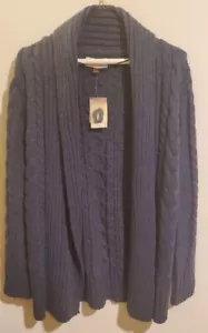 Sonoma Life Style Navy Heather Cardigan Open Sweater Jacket Misses Medium Rarität - Bild 1 von 24