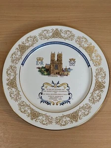 Aynsley Royal Commemorative 25th Wedding Anniversary Plate, Westminster Abbey - Picture 1 of 5