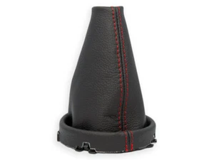 FOR MINI COOPER COUNTRYMAN F60 17-20 GEAR SHIFT BOOT GAITER LEATHER STITCH RED - Picture 1 of 5