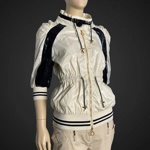 Y2K Moncler Vintage 2000s Women Beige Windbreaker Jacket Size 0 XS - Picture 1 of 14