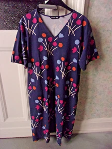 KAFTAN KLEID v. MARIMEKKO for UNIQLO - S/M - Baumwolle Jersey - relaxter Schnitt - Bild 1 von 13