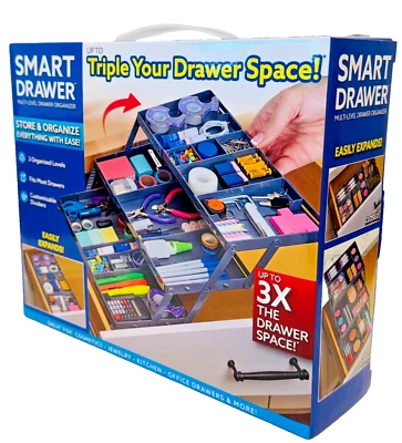 Smart Drawer Organizer, Multi-Level Jewelry and Cosmetics Storage - Image 1 of 2