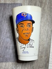 1970's Slurpee 7-11 Plastic White Cup MLB Baseball Condition Varies  See  Photos