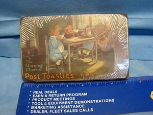 Letrero de placa de ceral POST TOASTIES 7 x 4-1/4" memoria persiste coro matutino EE. UU. - Imagen 1 de 2