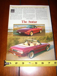 1982 AVATAR MAZDA RX7 CONVERTIBLE - ORIGINAL ARTICLE - Picture 1 of 12
