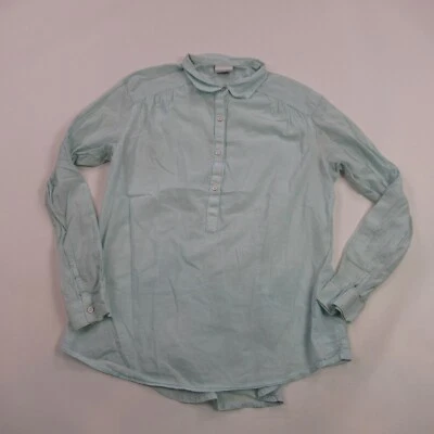 Camisa Columbia Mujer Grande Manga Larga Verde Botón Frontal Exterior Foto 1 de 4