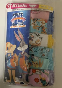 🍀 Space Jam Girls 👉6 Briefs 👈- Size 8, 100% cotton 🆕 as shown - Picture 1 of 2