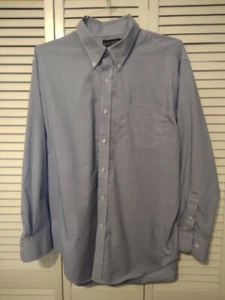 HERREN RALPH LAUREN LANGARMHEMD 34 - 35 GRÖSSE 18 AUSSCHNITT BLAU KARIERT - Bild 1 von 3