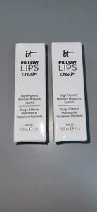 Lot Of 2 IT COSMETICS LIPSTICKS GAZE CREAM FULL SIZE 0.13 OZ NEW Pillow Lips - Picture 1 of 12