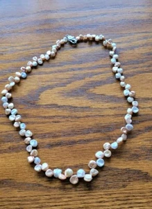 Honora Pearl Necklace 925 Silver Lobster Claw Multicolor w/ Pouch - Picture 1 of 5